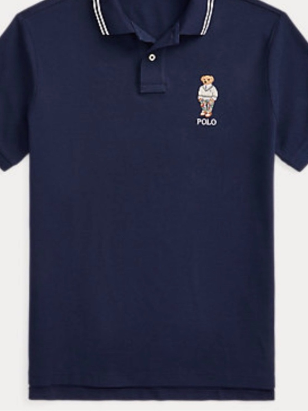 Polo by Ralph Lauren Navy Bear-Embroidered Polo by Ralph Lauren Shirt